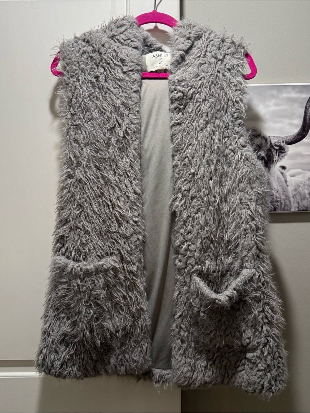 Ashley by 26 international faux fur vest.